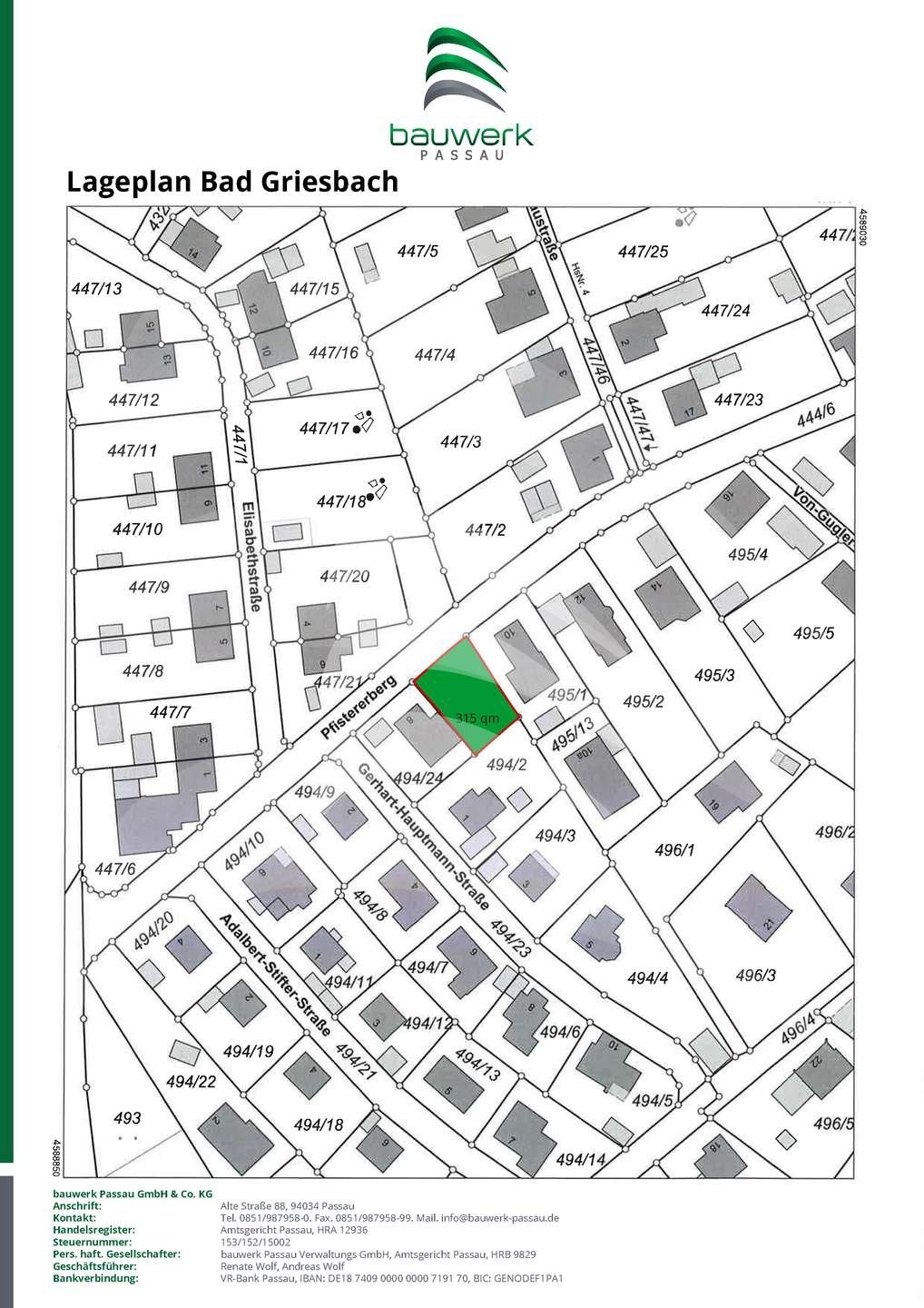 Lageplan Grundstück Bad Griesbach