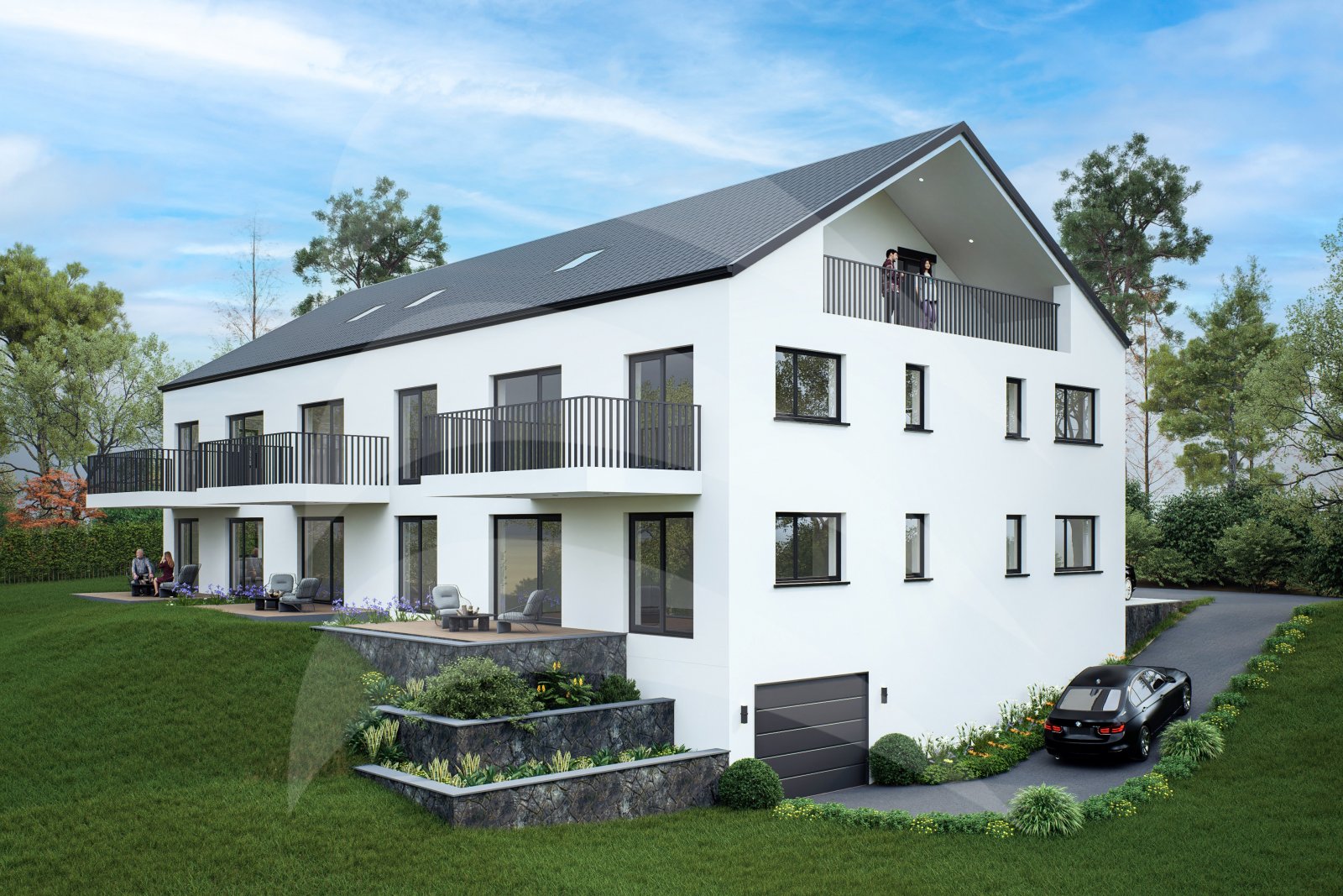 KFW40-QNG & Dachterrasse: Wunderschöne 2-Zimmer-Dachgeschosswohnung mit gehobener Ausstattung KFW40-QNG & Dachterrasse: Wunderschöne 2-Zimmer-Dachgeschosswohnung mit gehobener Ausstattung